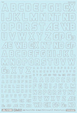 Load image into Gallery viewer, MYK Design GM-061 02 Light Gray Decal Set Line Shape Alphabet 1/100
