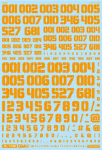 Load image into Gallery viewer, MYK Design GM-155 03 Orange Decal Set Military Style Number 1/100
