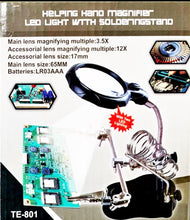 Load image into Gallery viewer, Magnifier with Helping Hands Base
