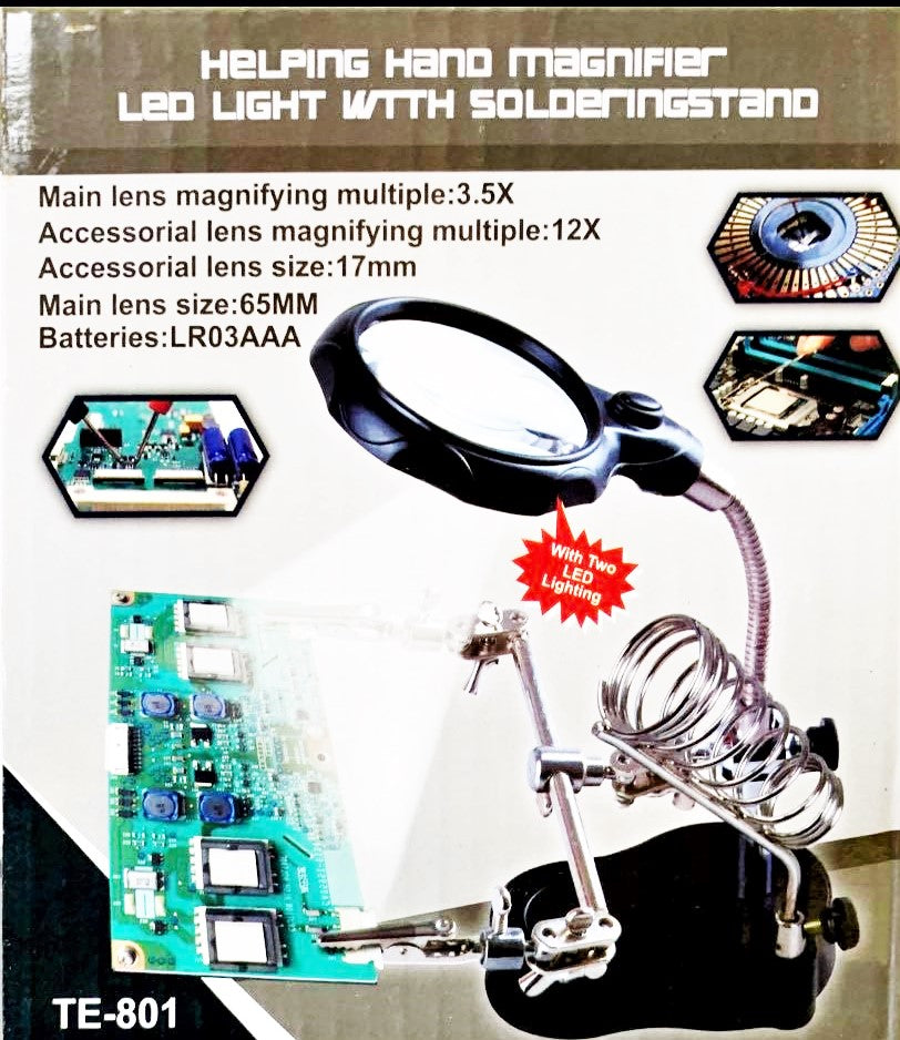 Magnifier with Helping Hands Base