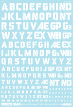 Load image into Gallery viewer, MYK Design GM-035 01 White Decal Set Military Style Alphabet 1/100
