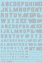 Load image into Gallery viewer, MYK Design GM-060 01 Light Gray Decal Set Military Style Alphabet 1/100
