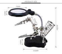 Load image into Gallery viewer, Magnifier with Helping Hands Base
