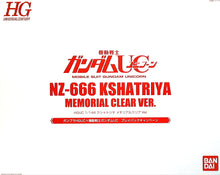 Load image into Gallery viewer, Limited Edition HG 1/144 NZ-666 Kshatriya Memorial Clear Version
