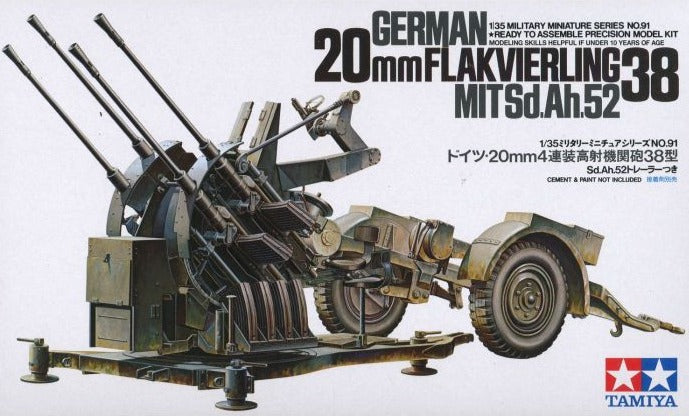 1/35 German 2cm Flakvierling 38 MIT Sd Ah 52
